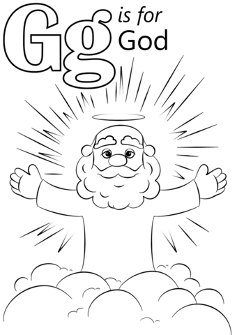 Letter G Is For God Coloring Page